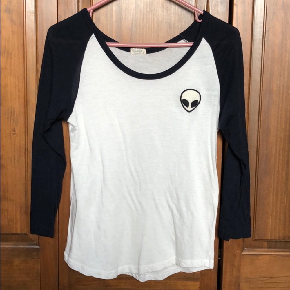 Navy and White John Galt Alien Shirt